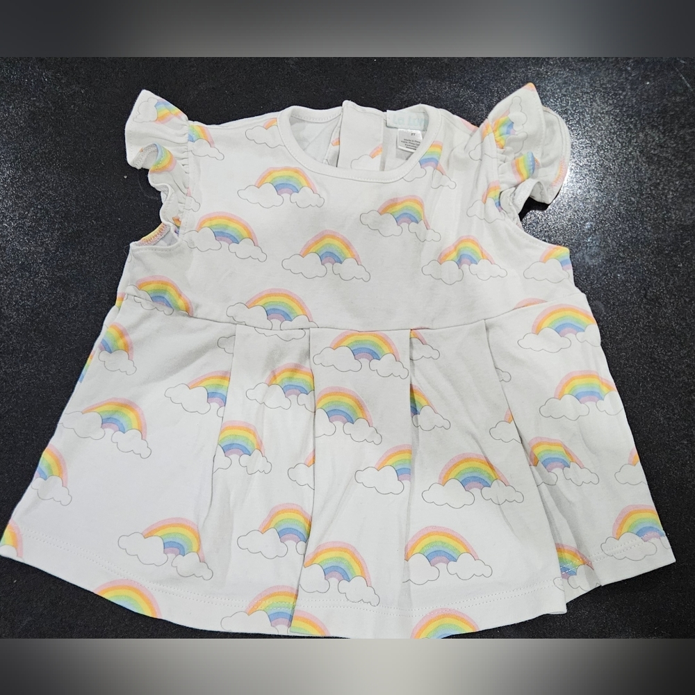Pima Cotton LA Luna size 2T Rainbow Dress